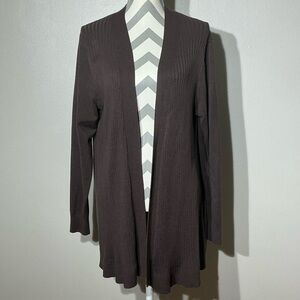 Liz Claiborne XL Chocolate Open Front Cardigan